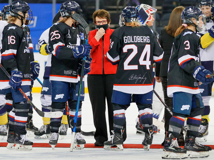 In recent years, Billie Jean King has helped boost pro women's hockey.